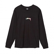 SMOOTH STOCK EMB. LS TEE-DARK PINK